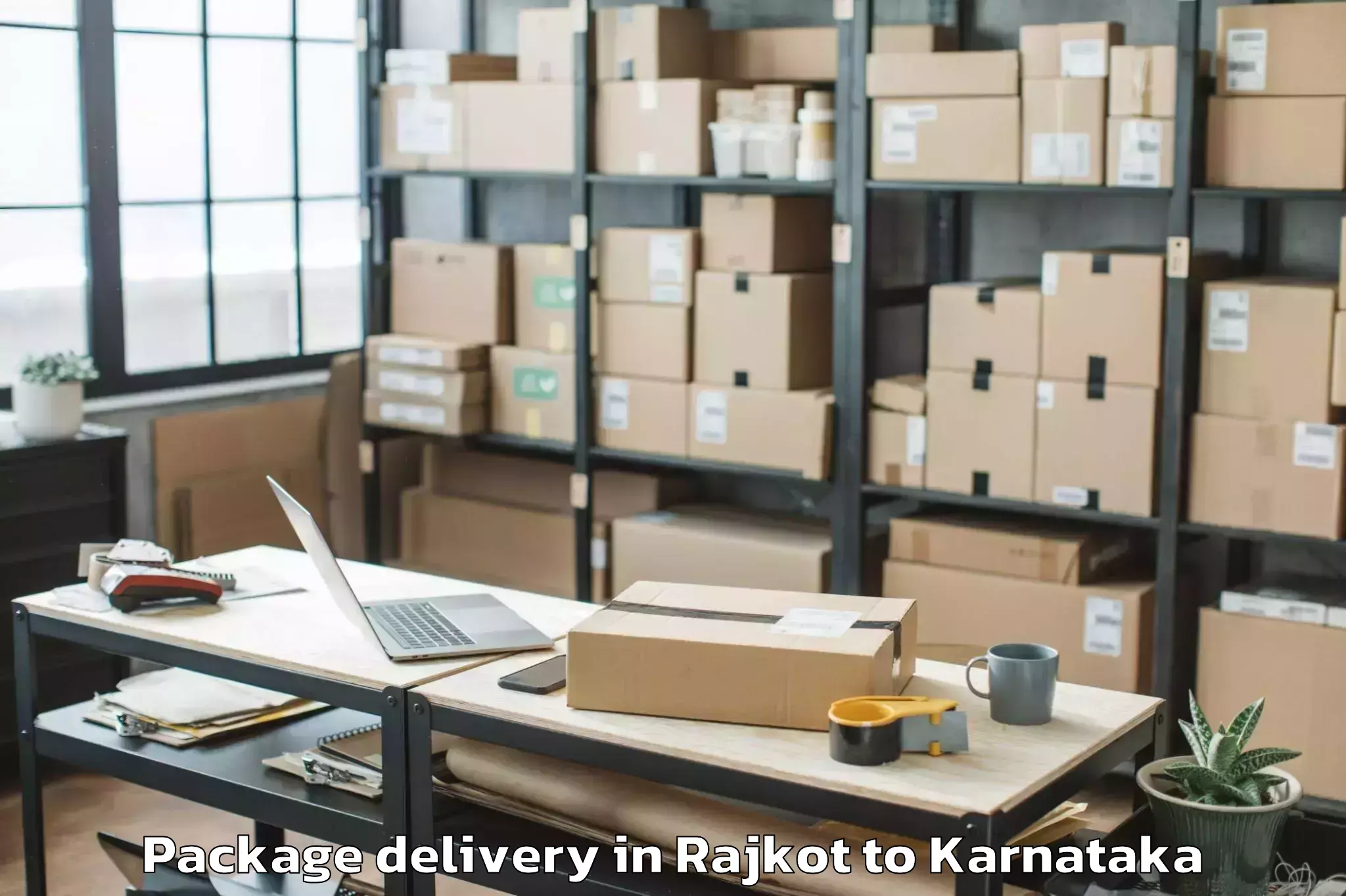 Hassle-Free Rajkot to Krishnarajpete Package Delivery